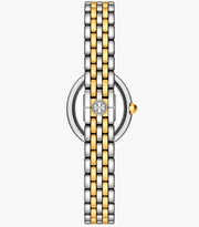 Tory Burch TBW6042 Two-Tone Light Blue Mother-of-Pearl Women’s Watch – 22 x 28mm