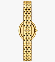 Tory Burch TBW6047 Gold-Tone Chocolate Mother-of-Pearl Women’s Watch – 22 x 28mm