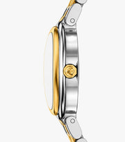 Tory Burch TBW6042 Two-Tone Light Blue Mother-of-Pearl Women’s Watch – 22 x 28mm