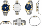 Coach Two-Tone Chronograph Blue Dial Men’s Watch – Silver & Gold