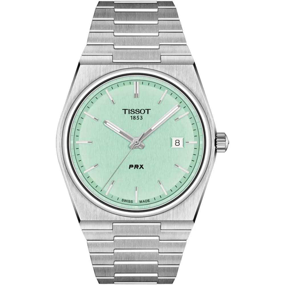 Tissot PRX 40mm Men's Quartz Watch – Green Dial Stainless Steel Bracelet