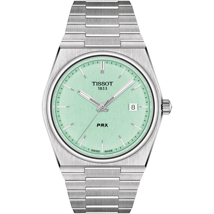 Tissot PRX 40mm Men's Quartz Watch – Green Dial Stainless Steel Bracelet