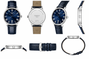 Tissot Classic Blue Roman Dial Leather Strap Men’s Watch