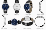 Tissot Classic Blue Dial Black Leather Strap Men’s Watch