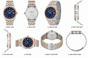 Tissot Two-Tone Blue Dial Men’s Watch – Rose Gold & Silver