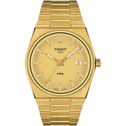 Tissot PRX 40mm Men's Quartz Watch – Gold Dial Stainless Steel Bracelet