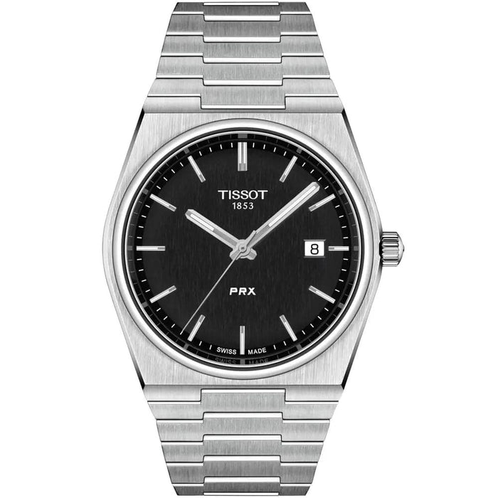 Tissot PRX Black Dial Silver Stainless Steel 40mm Quartz Watch