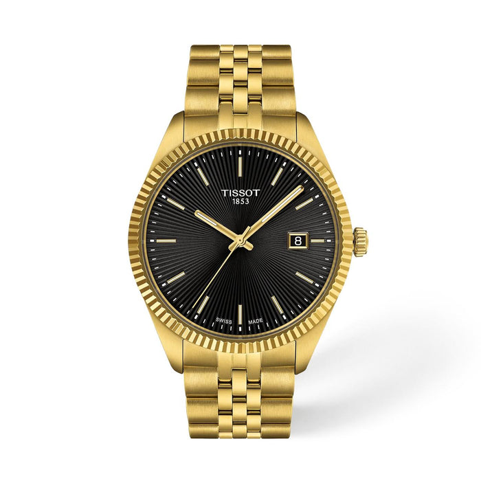 Tissot Ballade T156.410.33.051.00 Gold Black Dial 40mm Men’s Watch