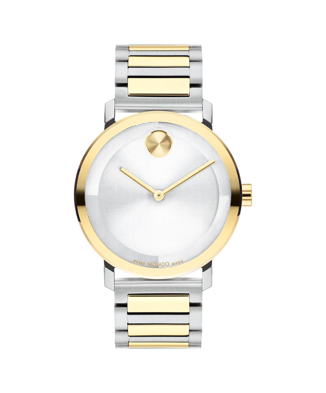 Movado Bold Evolution 2.0 White Dial Two-Tone 40mm Quartz Watch