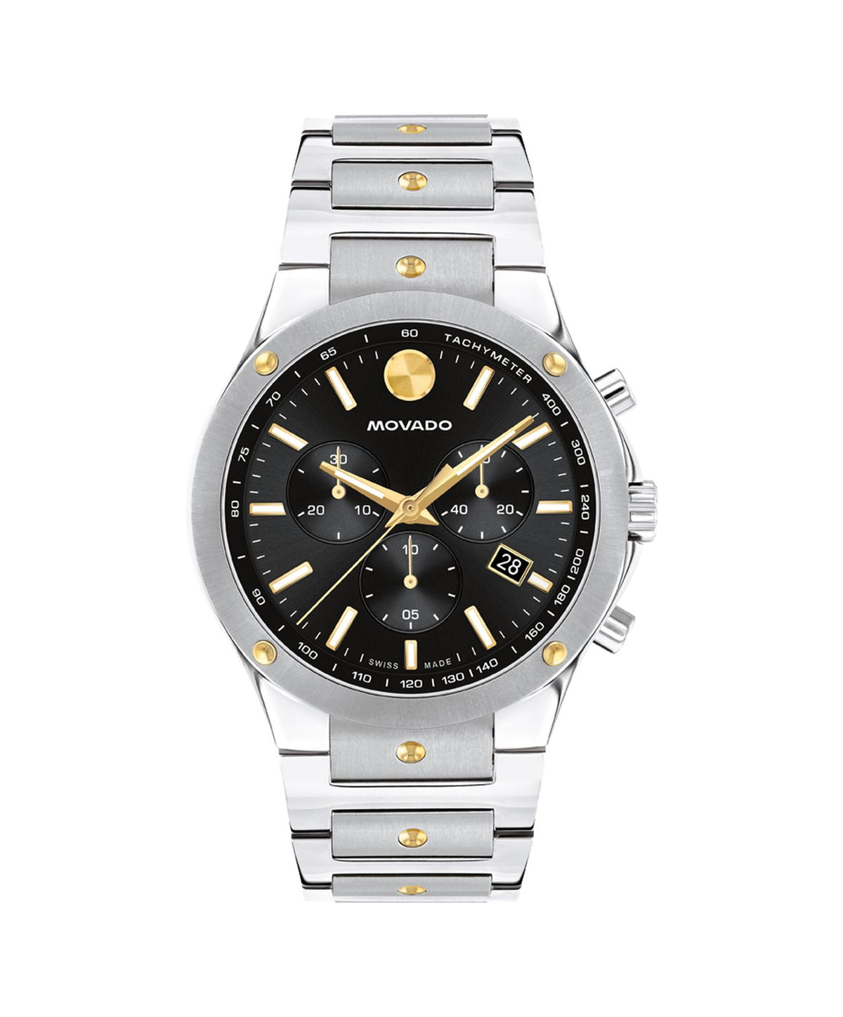 Movado SE Chronograph Black Dial 42mm Quartz Watch