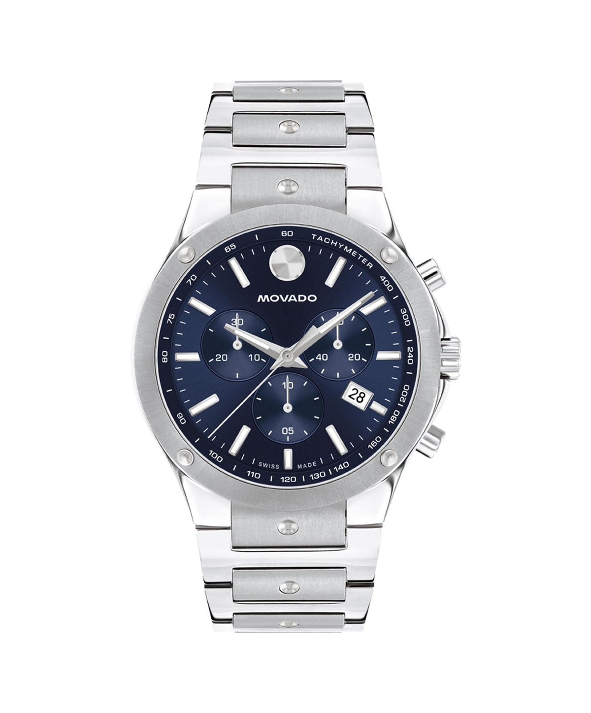 Movado SE Chronograph Blue Dial 42mm Quartz Watch