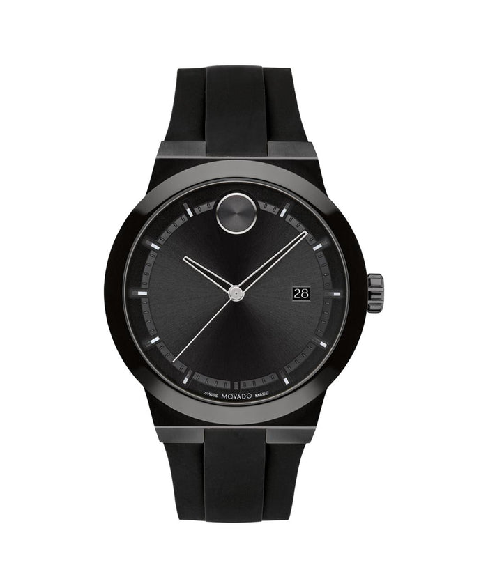 Movado Bold Fusion Black Silicone Strap 42mm Quartz Watch