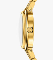 Tory Burch TBW6047 Gold-Tone Chocolate Mother-of-Pearl Women’s Watch – 22 x 28mm
