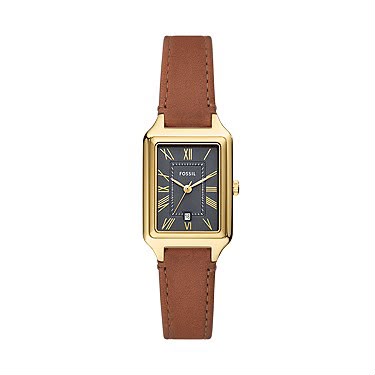 Fossil FS5303 Raquel 23mm Three-Hand Date Watch – Medium Brown Leather