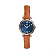 Fossil ES4701 Carlie Mini 28mm Two-Tone Rose Gold Watch – Blue Mother of Pearl Dial