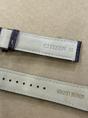 Citizen 22mm Crocodile Brown Leather Watch Strap – Rose Gold Buckle