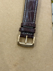 Citizen 22mm Crocodile Brown Leather Watch Strap – Rose Gold Buckle