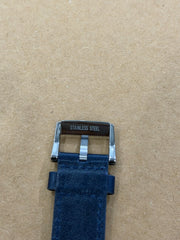 Movado BOLD Genuine Leather Watch Strap – 22mm Blue