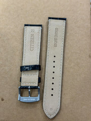 Citizen 22mm Genuine Leather Watch Strap – Black Crocodile