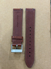 Movado Bold Genuine Leather Watch Strap 20mm – Brown with Silver Buckle
