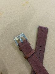 Movado Bold Genuine Leather Watch Strap 20mm – Brown with Silver Buckle