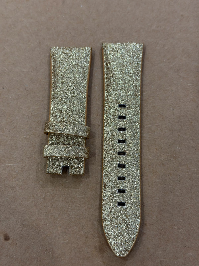 SevenFriday Handmade Leather Watch Band 22mm – Glitter Golden