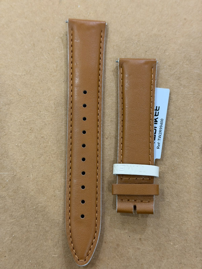 Timex X Pay Genuine Leather Watch Band 20mm – Camel Brown Quick Release