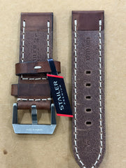 Stailer Premium Echt Leder Watch Band 26mm – Dark Brown