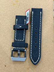 Stailer Echt Leder Genuine Leather Watch Band 24mm – Pure Black