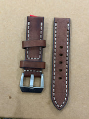 Stailer Echt Leder Genuine Leather Watch Band 22mm – Dark Brown