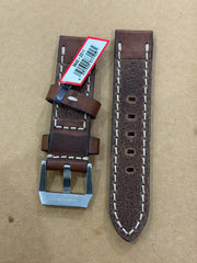 Stailer Echt Leder Genuine Leather Watch Band 22mm – Dark Brown
