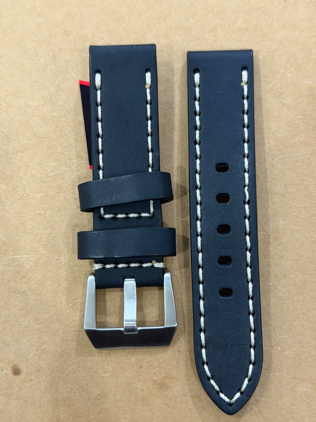 Stailer Premium Echt Leder Genuine Leather Watch Band 22mm – Black