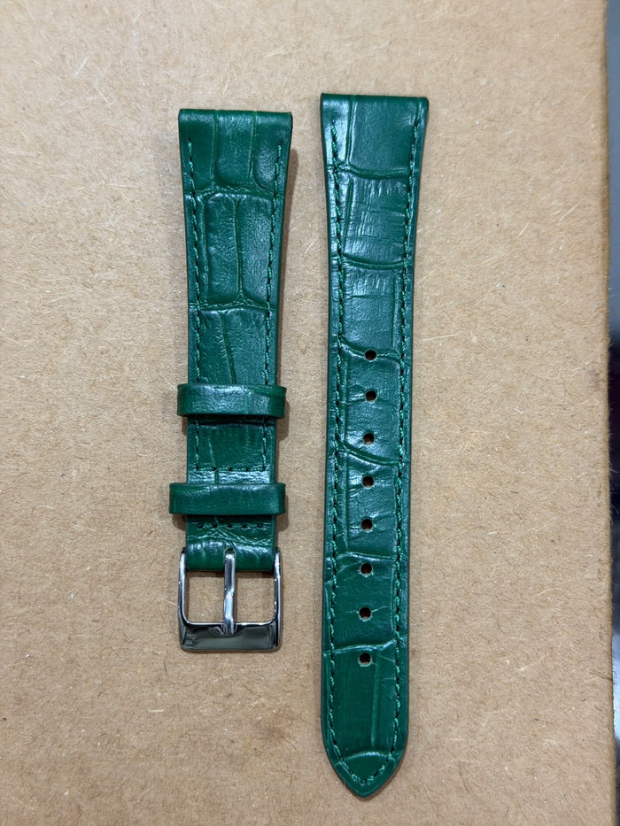 DW 18mm Green Genuine Leather Watch Strap