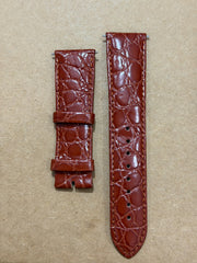 Hirsch J13 Crocograin 22mm Shine Cherry Genuine Leather Watch Strap