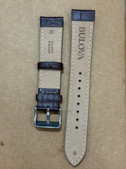 Bulova 20mm Croco Brown Genuine Leather Watch Strap