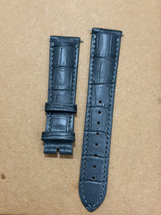 Hirsch Alligator Embossed 20mm Genuine Leather Watch Strap – Gray Croco