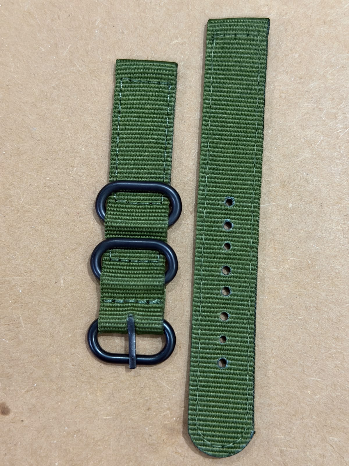 GREEN NYLON WATCH BANDS