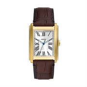 Carraway 30 mm Three-Hand Brown Croco Leather Watch