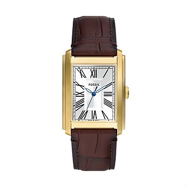 Carraway 30 mm Three-Hand Brown Croco Leather Watch