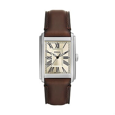 FOSSIL FS6012 CARRAWAY THREE-HAND BROWN LEATHER WATCH