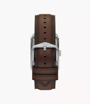 FOSSIL FS6012 CARRAWAY THREE-HAND BROWN LEATHER WATCH