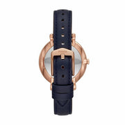 Fossil ES4673 Jacqueline Navy Leather Women’s Watch