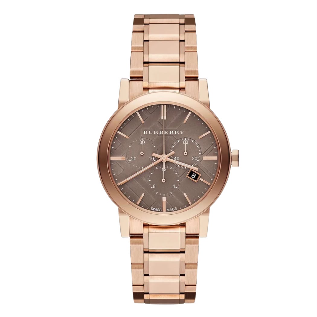 Burberry BU9754 Rose Gold Stainless Steel Chronograph Watch – Bronze Dial