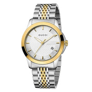 Gucci G-Timeless Two-Tone Stainless Steel Quartz Watch for Gents – White Dial
