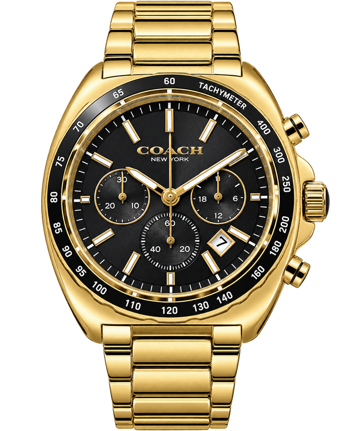 Coach Gold-Tone Chronograph Black Dial Men’s Watch