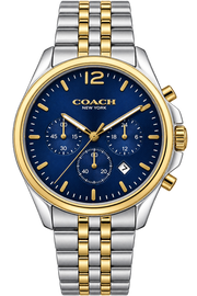 Coach Two-Tone Chronograph Blue Dial Men’s Watch – Silver & Gold