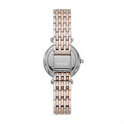 Fossil ES4649 Carlie Mini 28mm Rose Gold-Tone Two-Tone Stainless Steel Watch