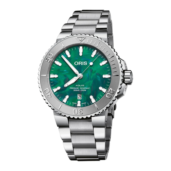 Oris Aquis Date 43.5mm Green Dial Automatic Stainless Steel Men’s Watch