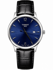 Tissot Classic Blue Dial Black Leather Strap Men’s Watch