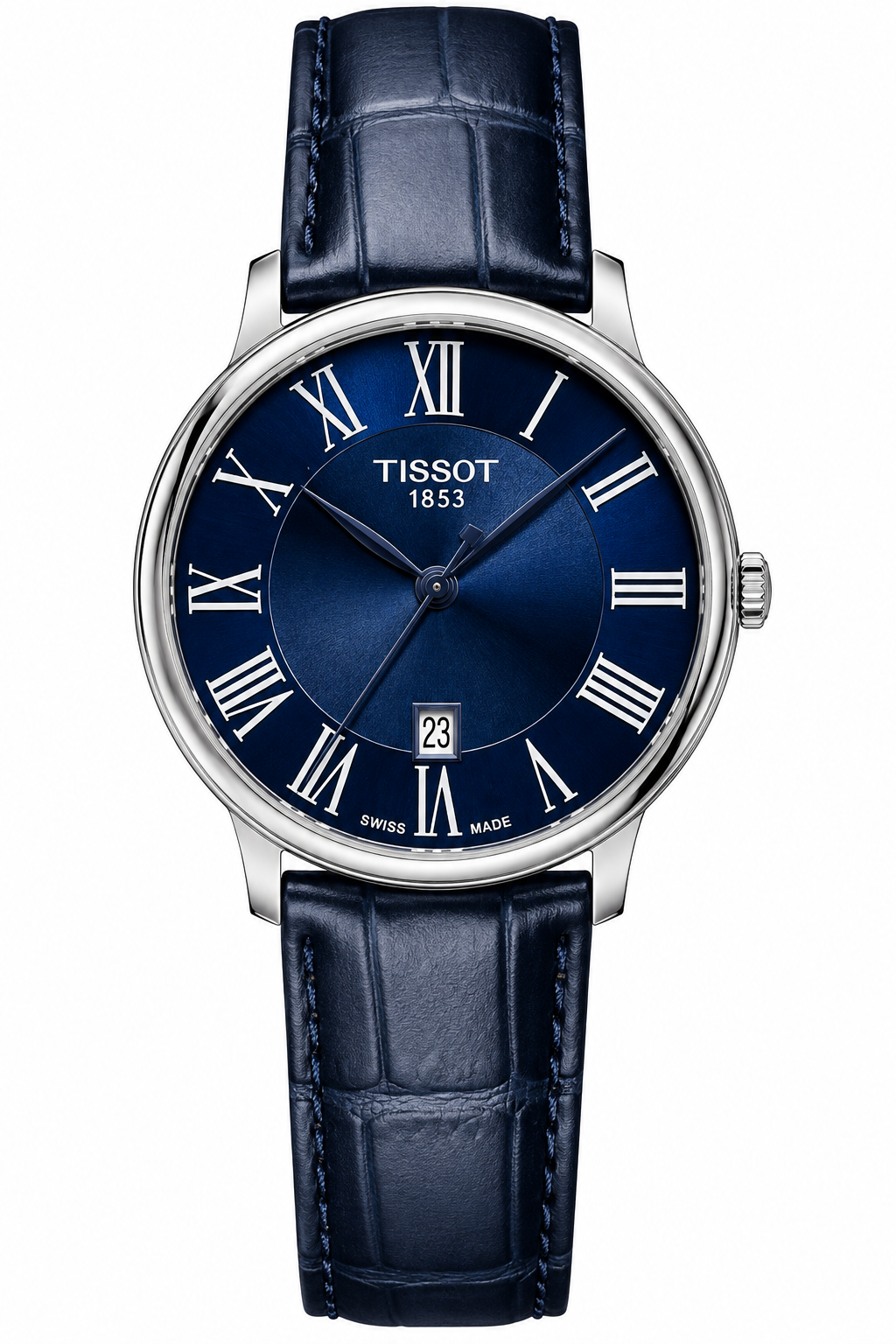 Tissot Classic Blue Roman Dial Leather Strap Men’s Watch